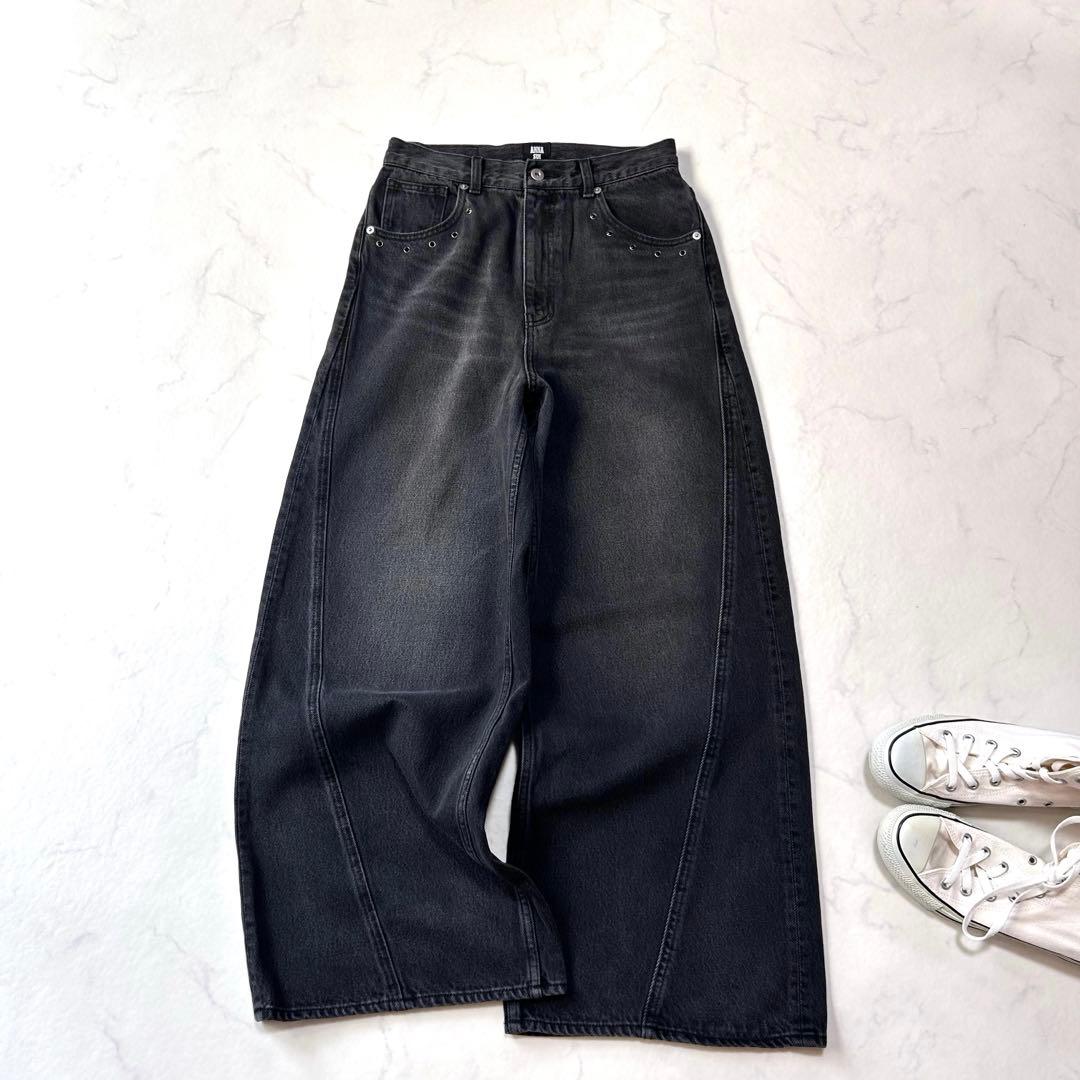 美品 LILY BROWN × ANNA SUIアナスイワイドデニムパンツ完売品