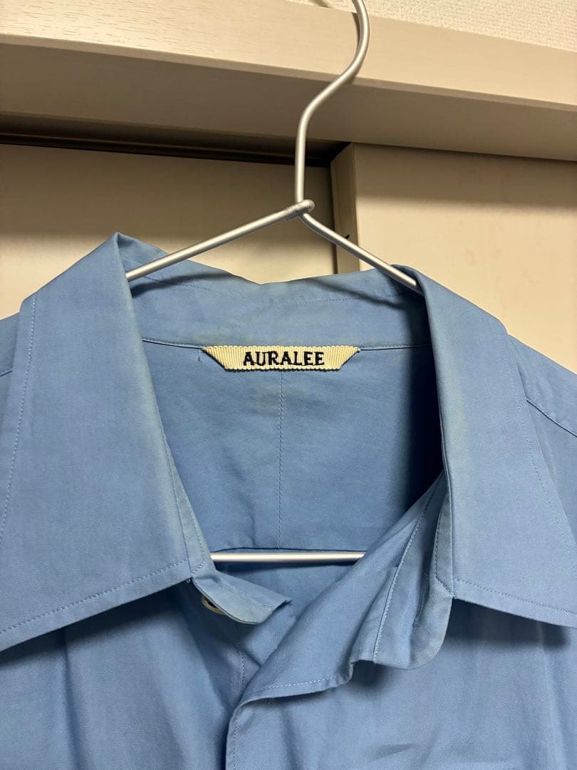 AURALEE WASHED FINX TWILL 23AWシャツ サイズ4