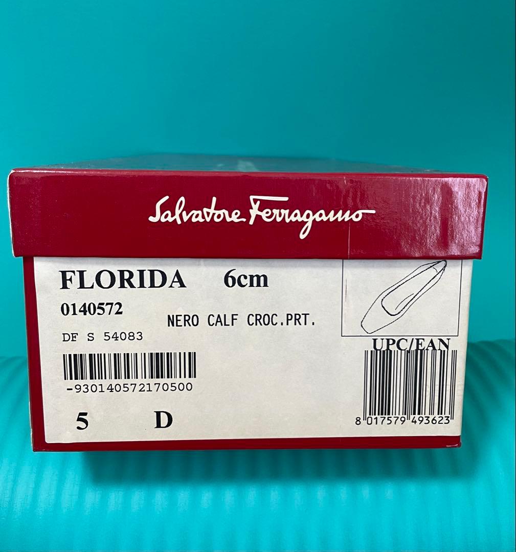 あ*こ様 Ferragamo ブラックレザー パンプス 中ヒール