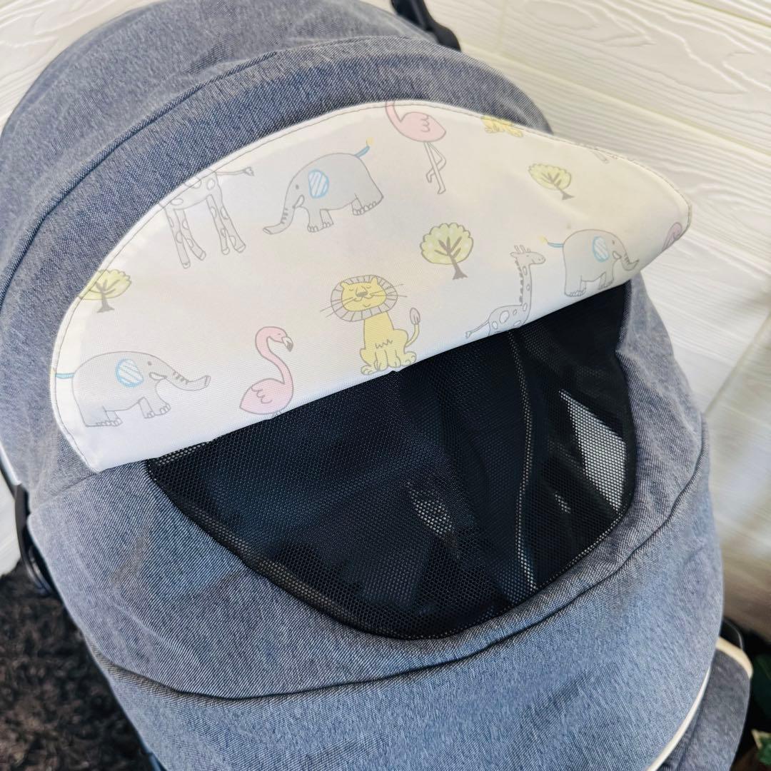 Aprica ラクーナビッテ クッション レザーハンドル ベビーカー デニム