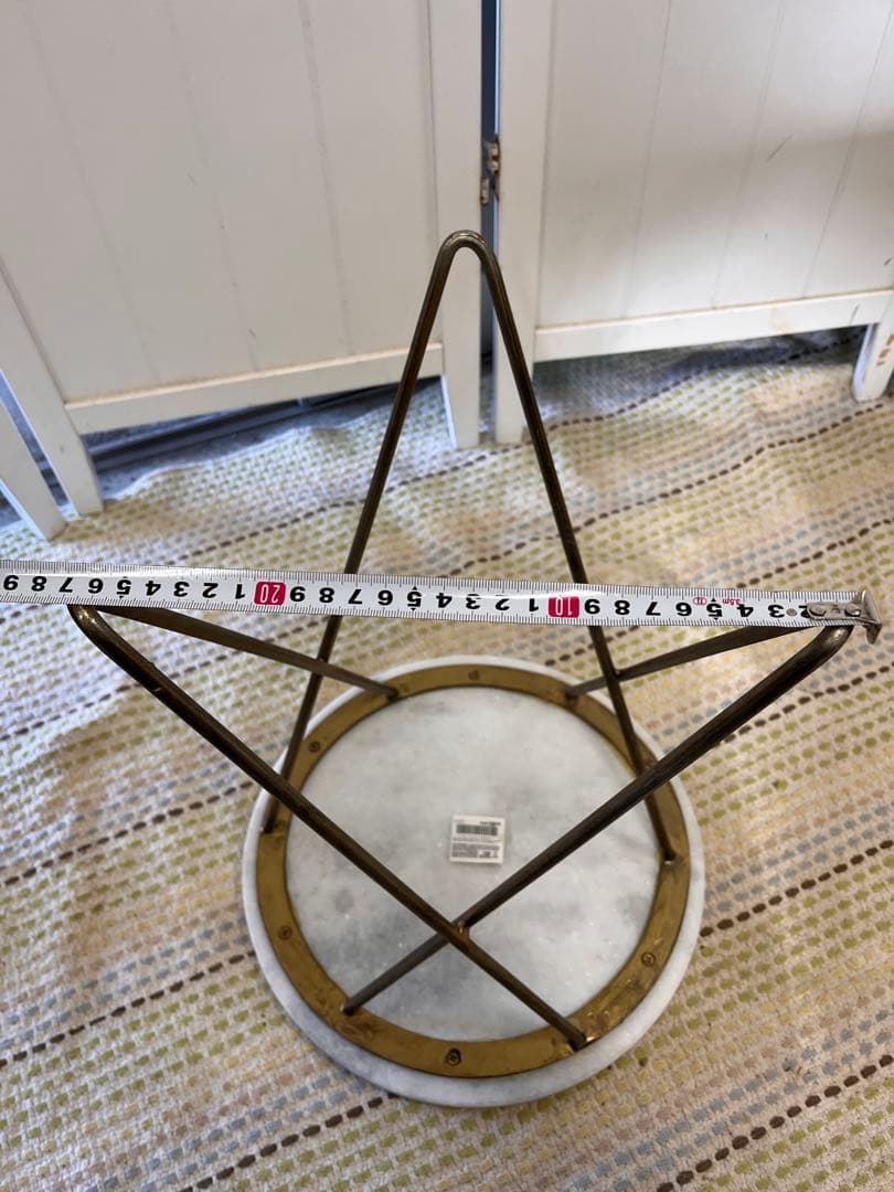 送料込み！ZARA  ザラホーム 大理石円形サイドテーブル レア