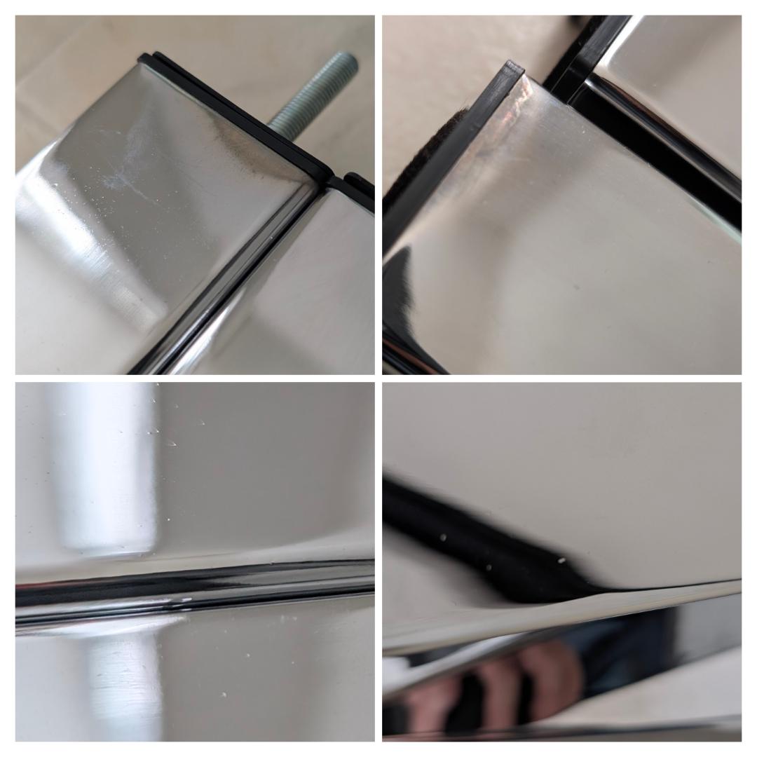 90s ヴィンテージ ガラス シェルフ スタイリッシュ モダン