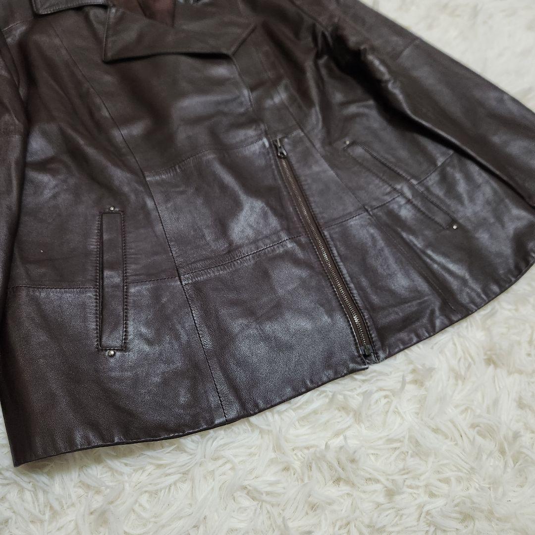【本革】レリアン ラムレザー ライダースジャケット 大きめ XLサイズ