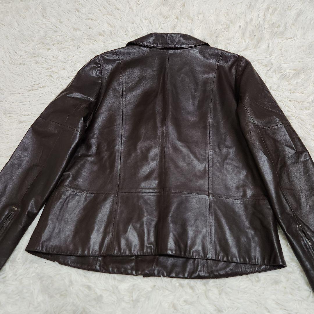 【本革】レリアン ラムレザー ライダースジャケット 大きめ XLサイズ