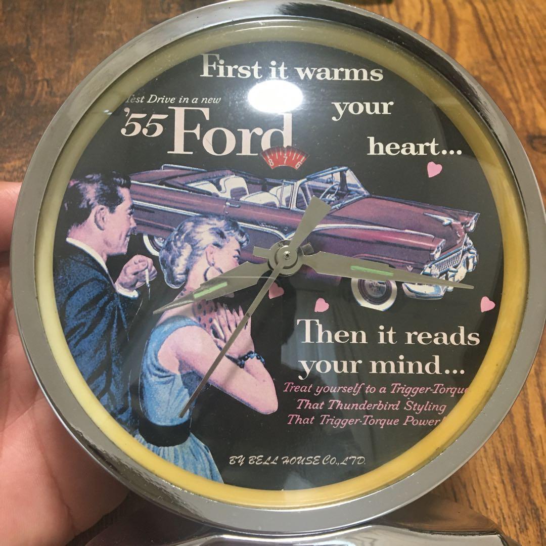 希少　レトロ　55 Ford   目覚まし時計　　　　　　　　　　（手巻き）