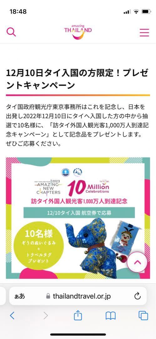 ぞうのぬいぐるみ　世界に10頭？