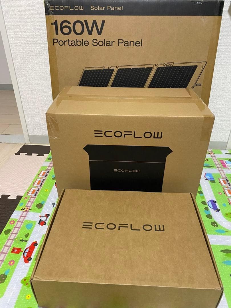 EcoFlowポータブル電源 DELTA 3+160Wソーラーパネル+専用バッグ