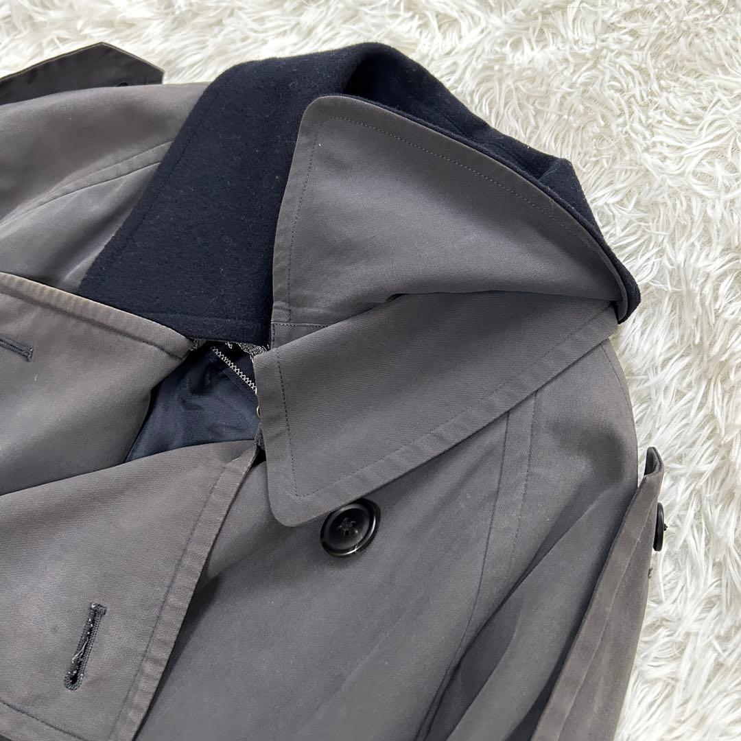 希少　バーバリー　トレンチコート　付け襟　ライナー　ベルト完備　グレー　M相当