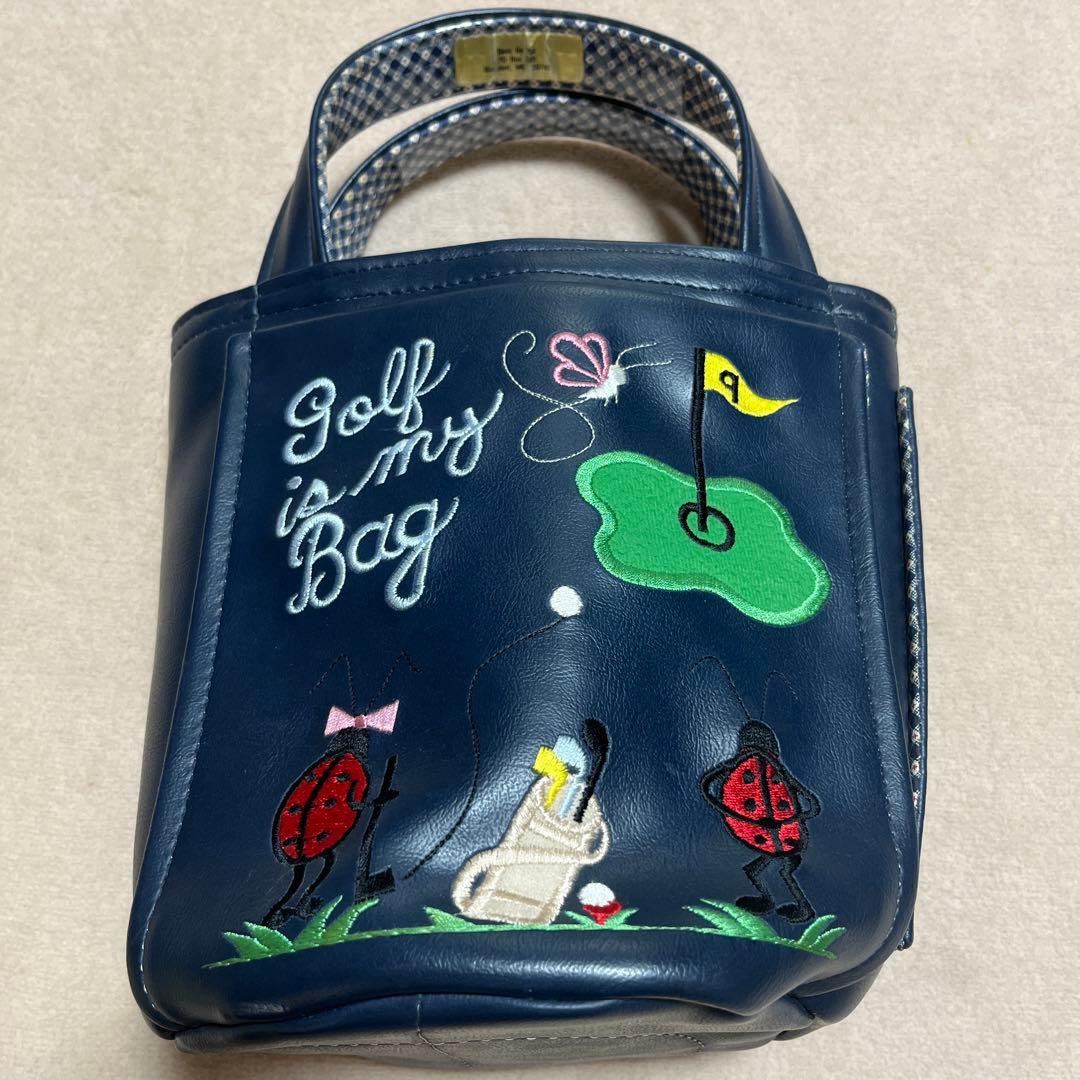リンゴとミカン様♡ ゴルフカートバッグ　ネイビー　 美品