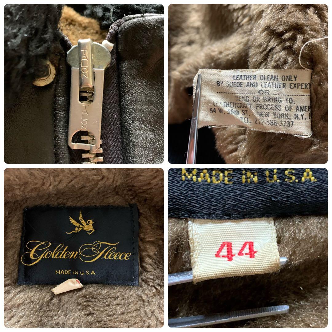 雰囲気抜群■VINTAGE フライトジャケット G-1 ブラック　襟ボア 44