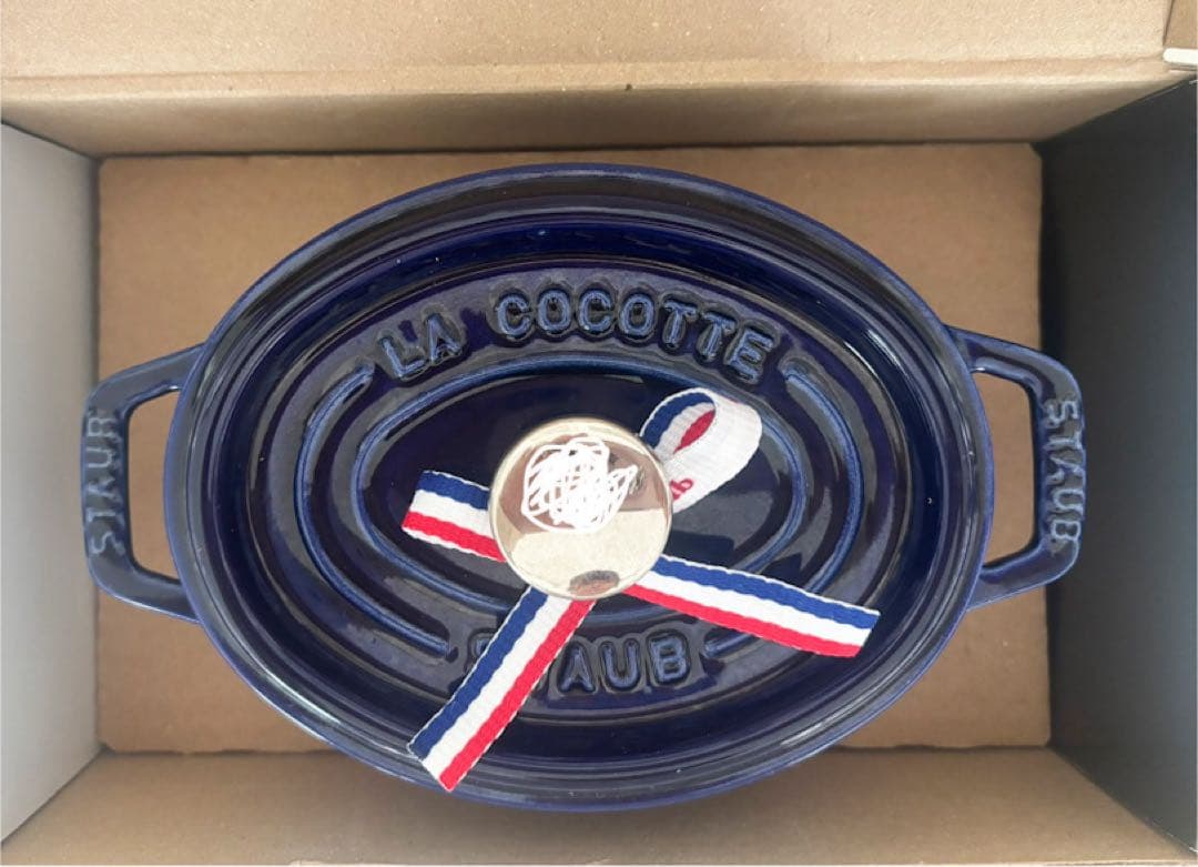 Staub オーバルココット　ロイヤルブルー　15cm