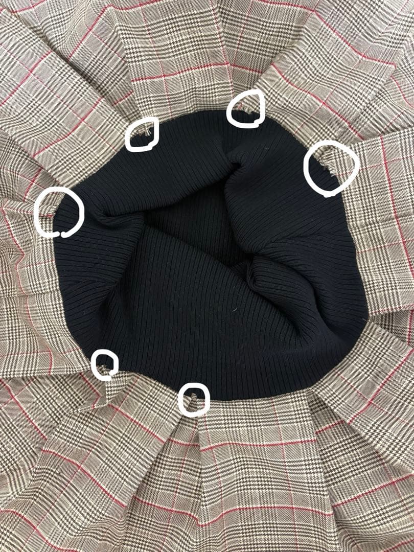 Darich ポイントチェックニットミニワンピース