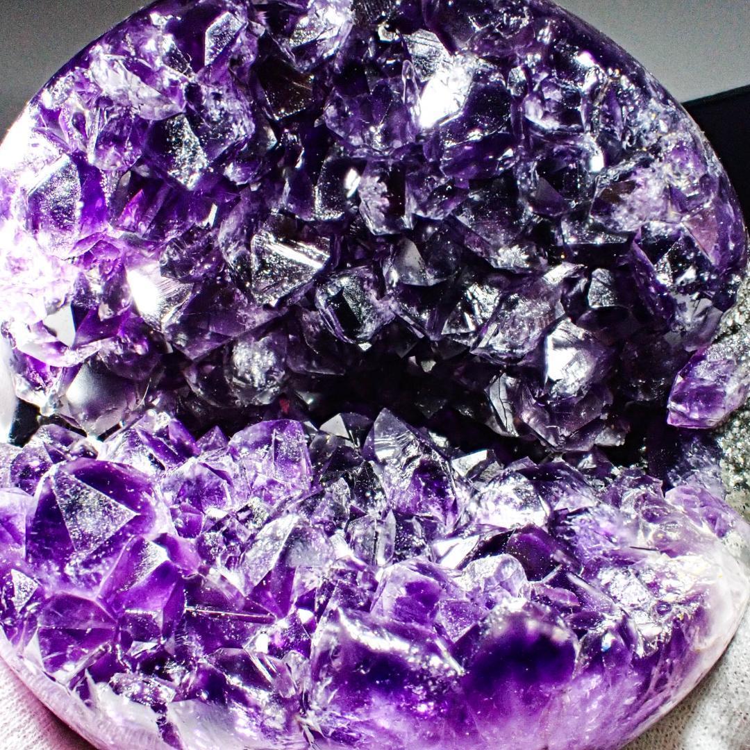 天然石 アメジスドーム 笑口 3 ジオード 紫水晶 原石 結晶 パワーストーン