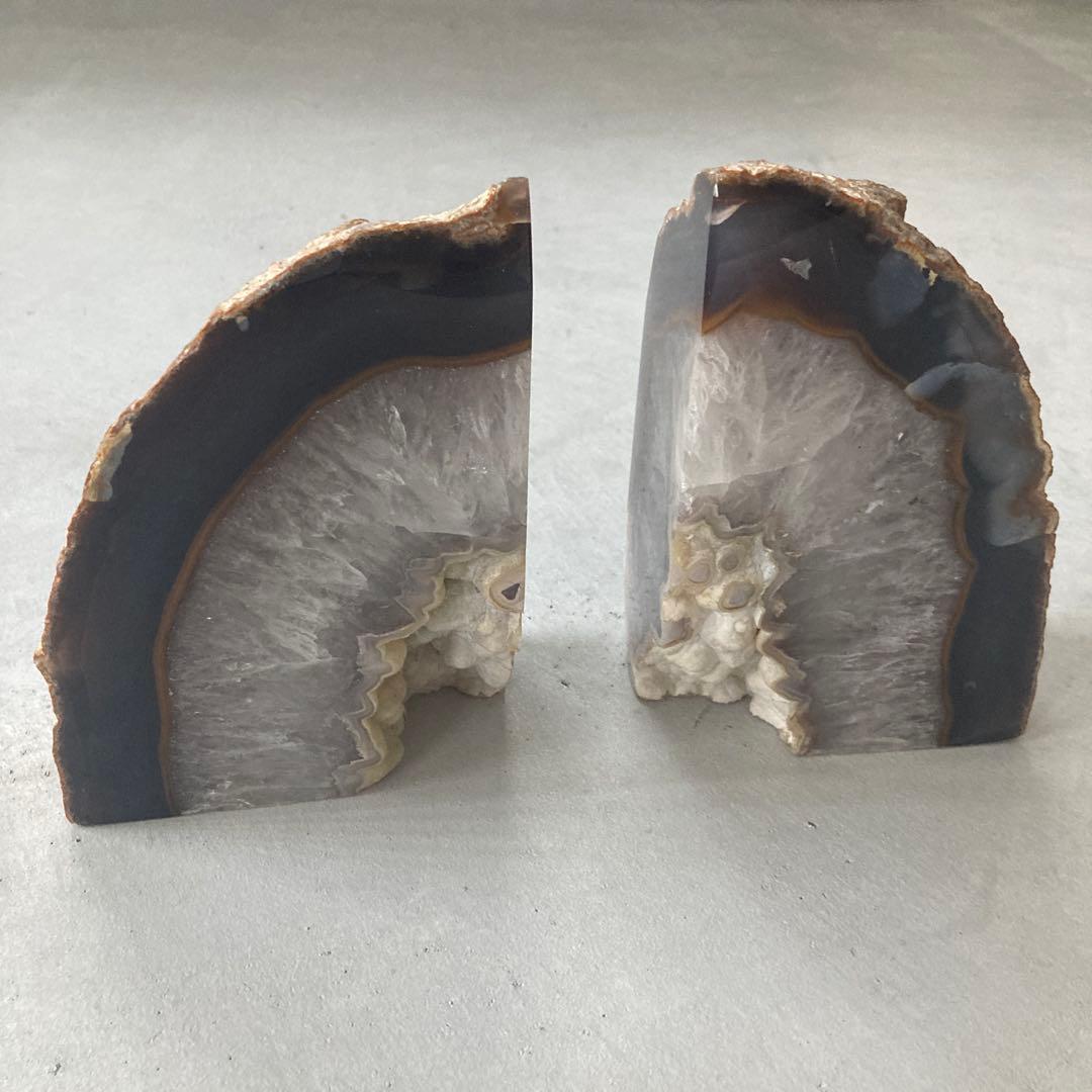 天然石　ブックエンド/ Natural stone bookends
