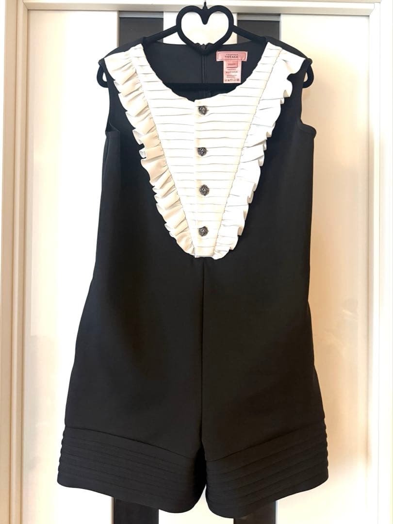 vaqutaux voyageビーチタウンドレスバイカラーコンビネゾン