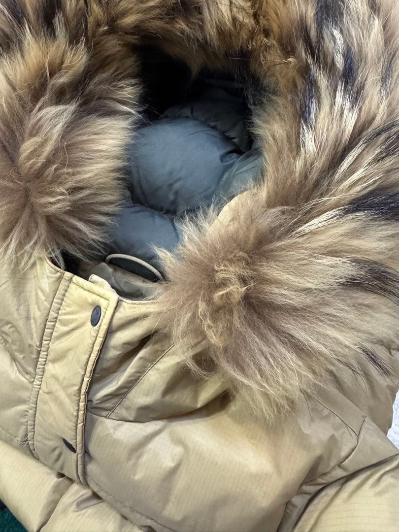 クリーニング済　ナンガ　NANGA ダウンハーフコート　ベージュ　サイズ1 M