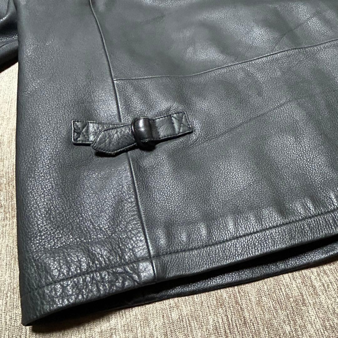 美品　KOMINE シングルライダースジャケット　4L プリマロフト　牛革