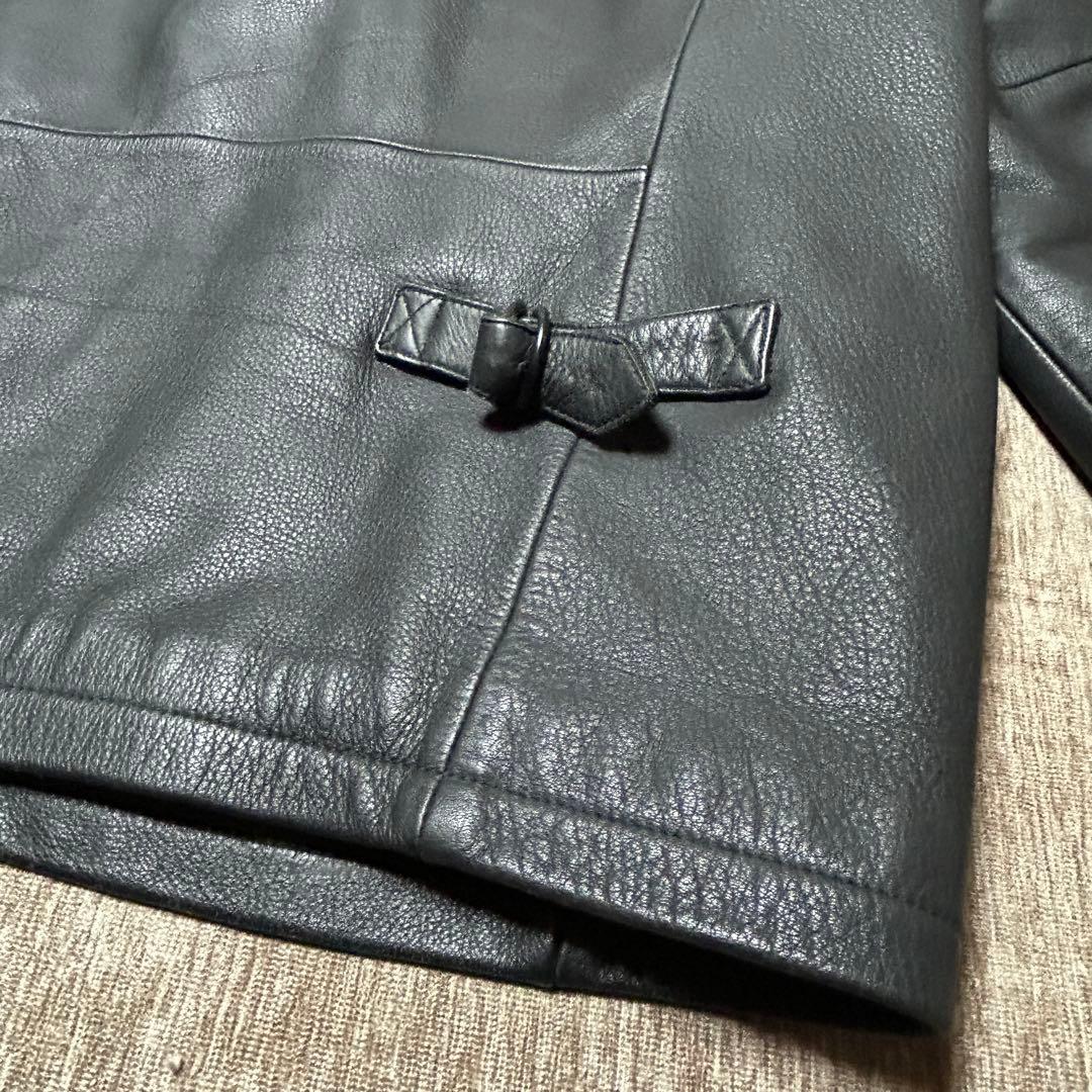 美品　KOMINE シングルライダースジャケット　4L プリマロフト　牛革