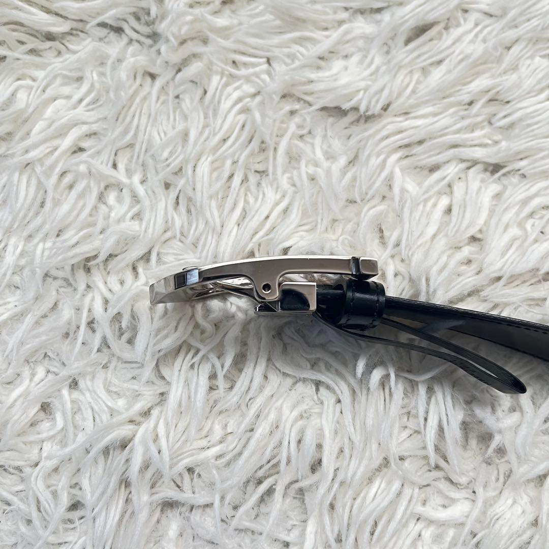 【美品】Cartier Cアロンジェ リバーシブルベルト シルバー 金具　刻印