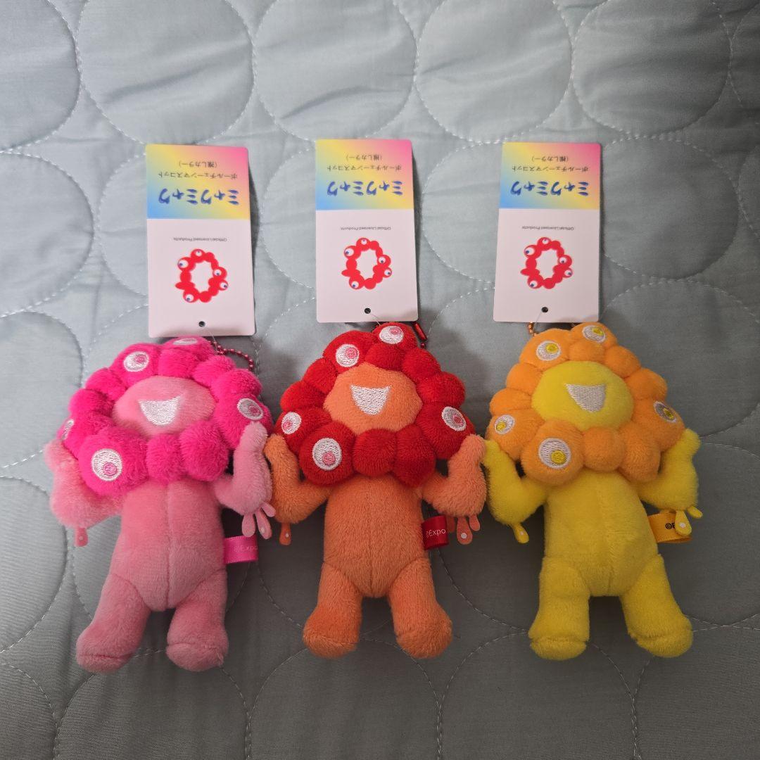 ミャクミャク　推しカラー　ボールチェーンマスコット ピンク 赤 黄色　万博