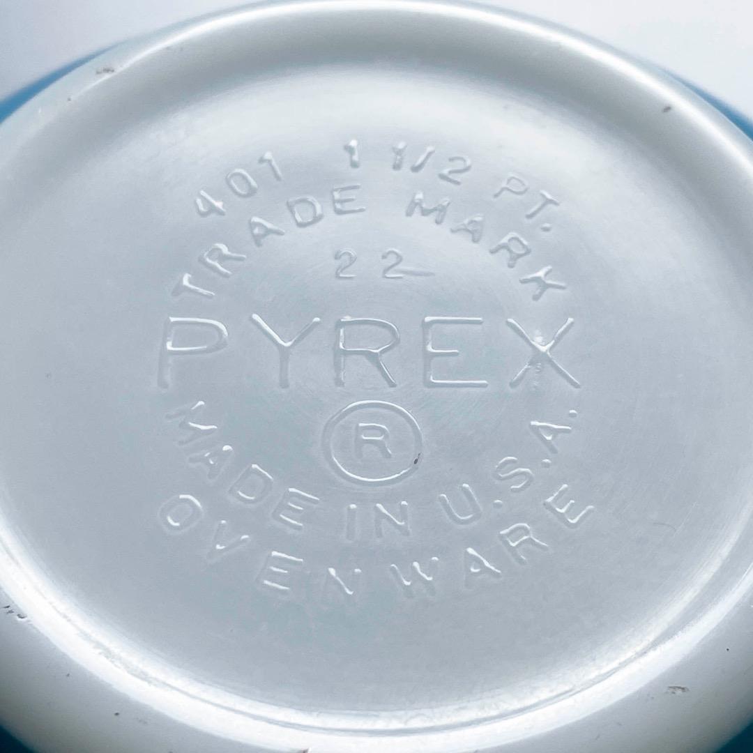極美品 オールドパイレックス スノーフレーク・ブルー ボウル 3個セット