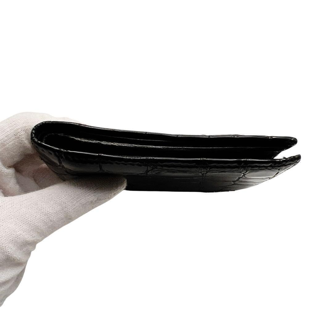 専用　PRADA クロコ ブラック メンズ 折財布 7563