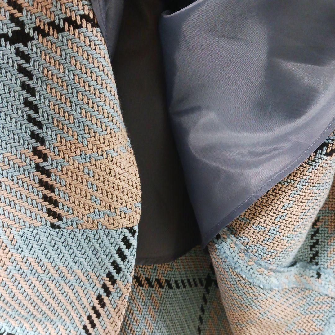 未使用　EMMEL REFINES ツィードライク チェック フレアスカート M