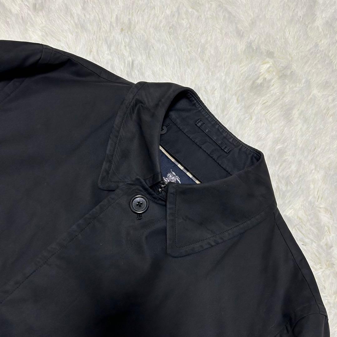 【美品/LL】バーバリー ロンドン ステンカラーコート アウター 黒 ライナー付