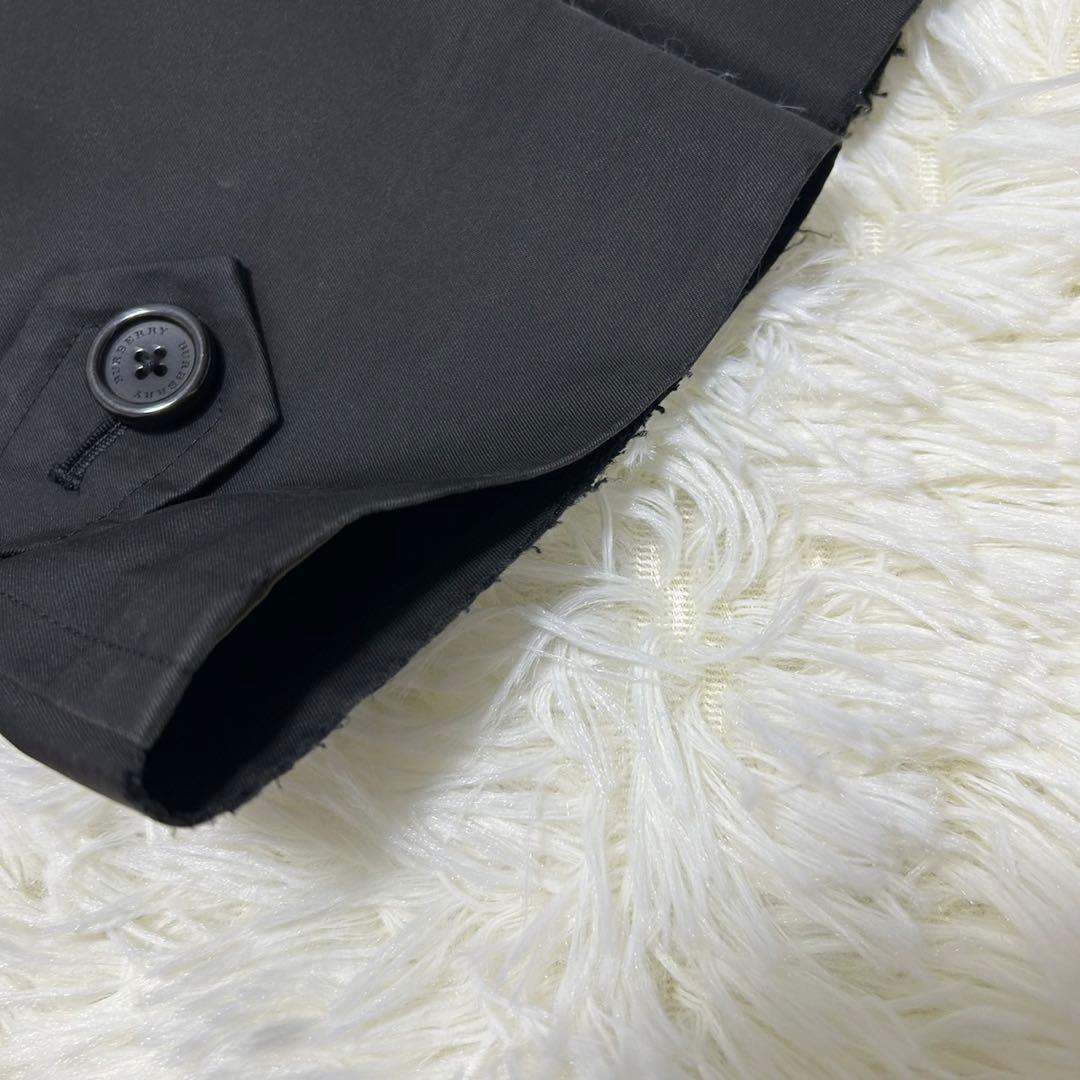 【美品/LL】バーバリー ロンドン ステンカラーコート アウター 黒 ライナー付