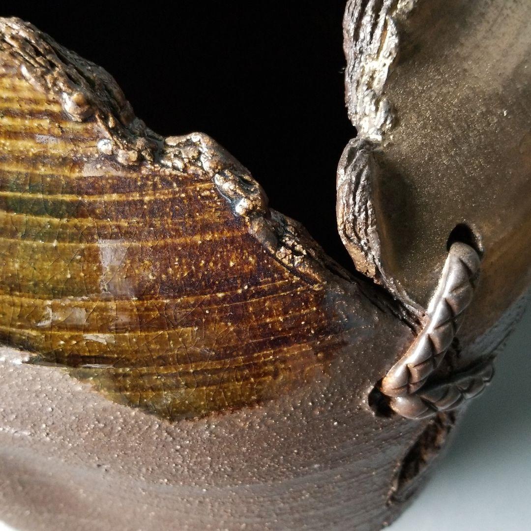 お値下げしました⤵信楽焼傘立て  金彩釉エクボ 高さ４３cm