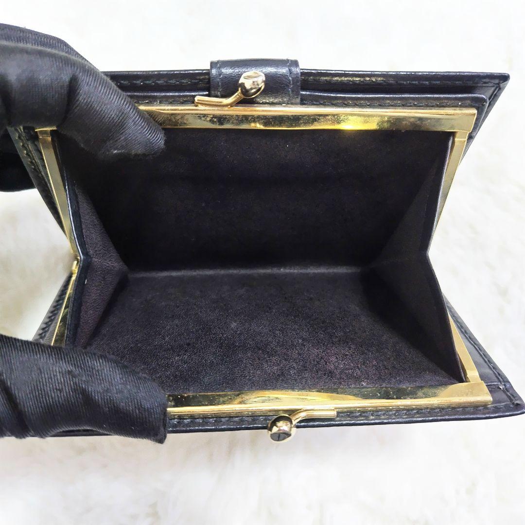 ✨️美品✨️グッチ GUCCI がま口 財布 レザー ブラック