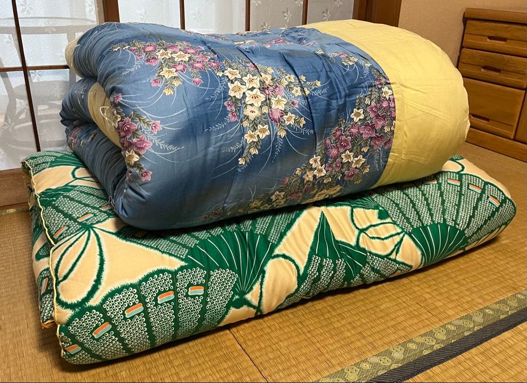 布団セット 花柄・扇子柄 綿素材