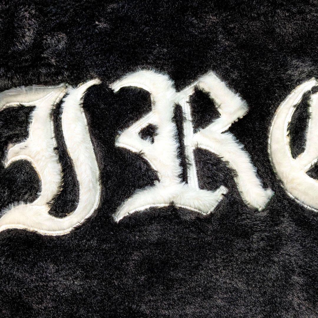 AVIREX エコファー ジップアップブルゾン ブラック L ユニセックス