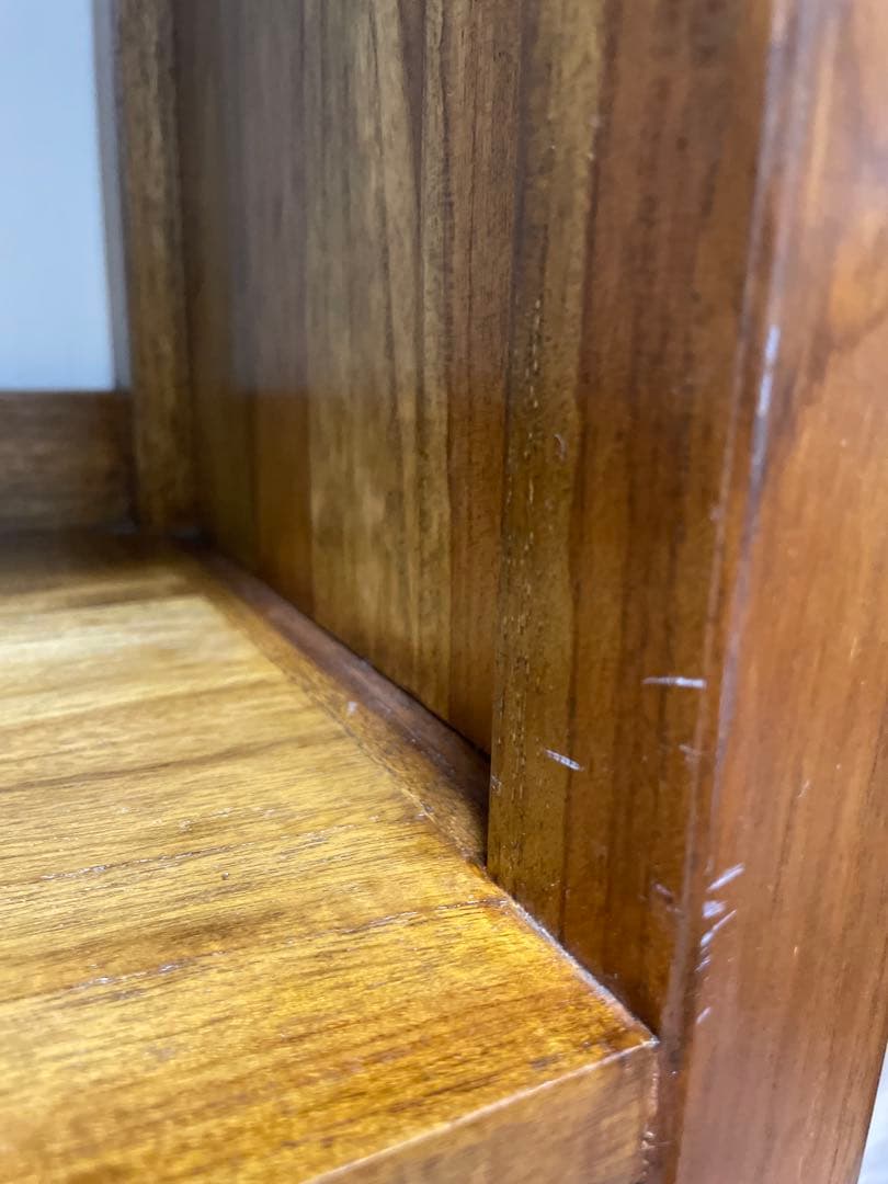 チーク 無垢材 オープンラック シェルフ 木製 本棚 ラック