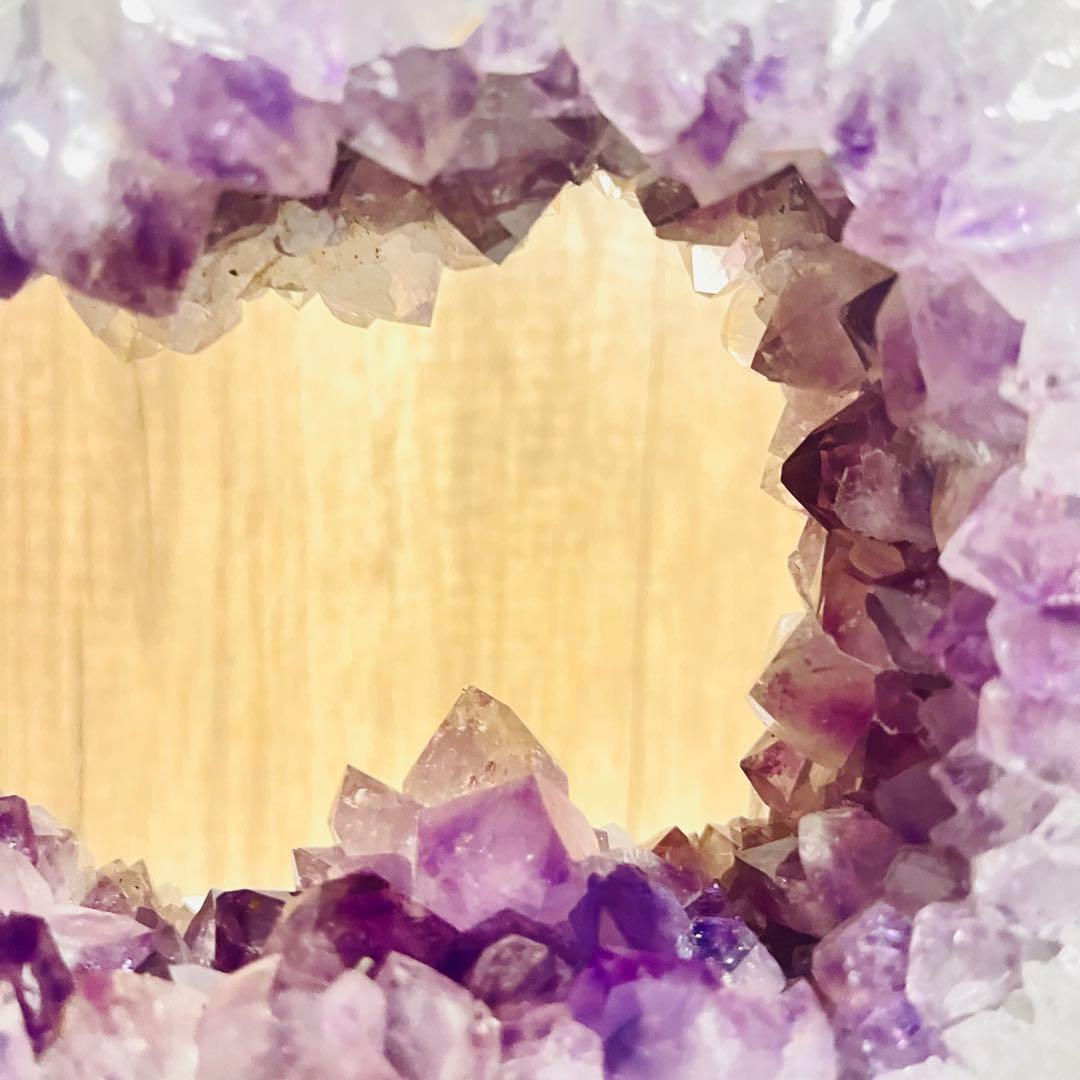 巨大なアメジストスライス　アメジスト　17×23㎝　ずっしり2.9kg