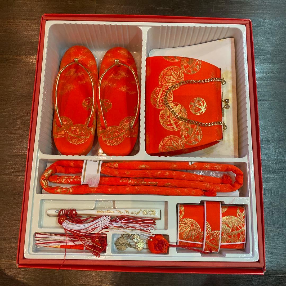 アンティーク 大正ロマン 七五三 七歳 着物 作り帯 小物一式 フルセット 蝶々