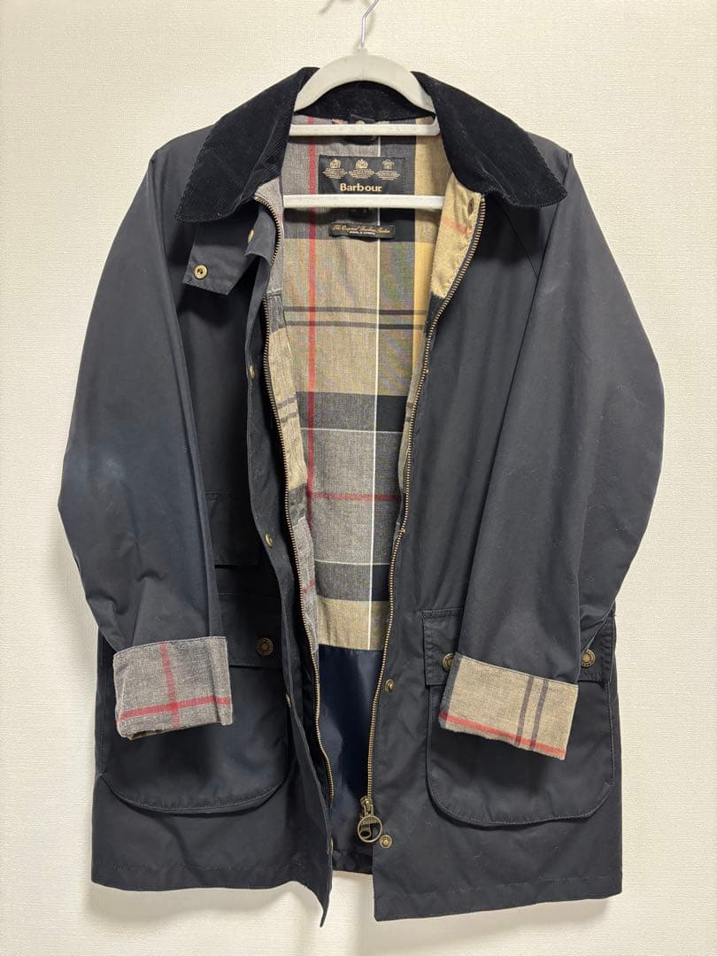 s*u様 レディース Barbour オイルジャケット ネイビー