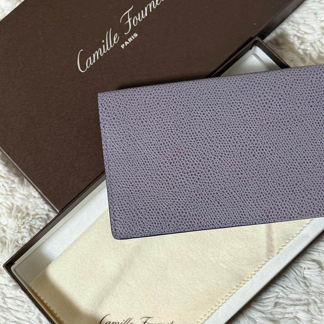 ⭐️新品未使用⭐️ カミーユフォルネ　アリゲーター　長財布　二つ折り　パープル色