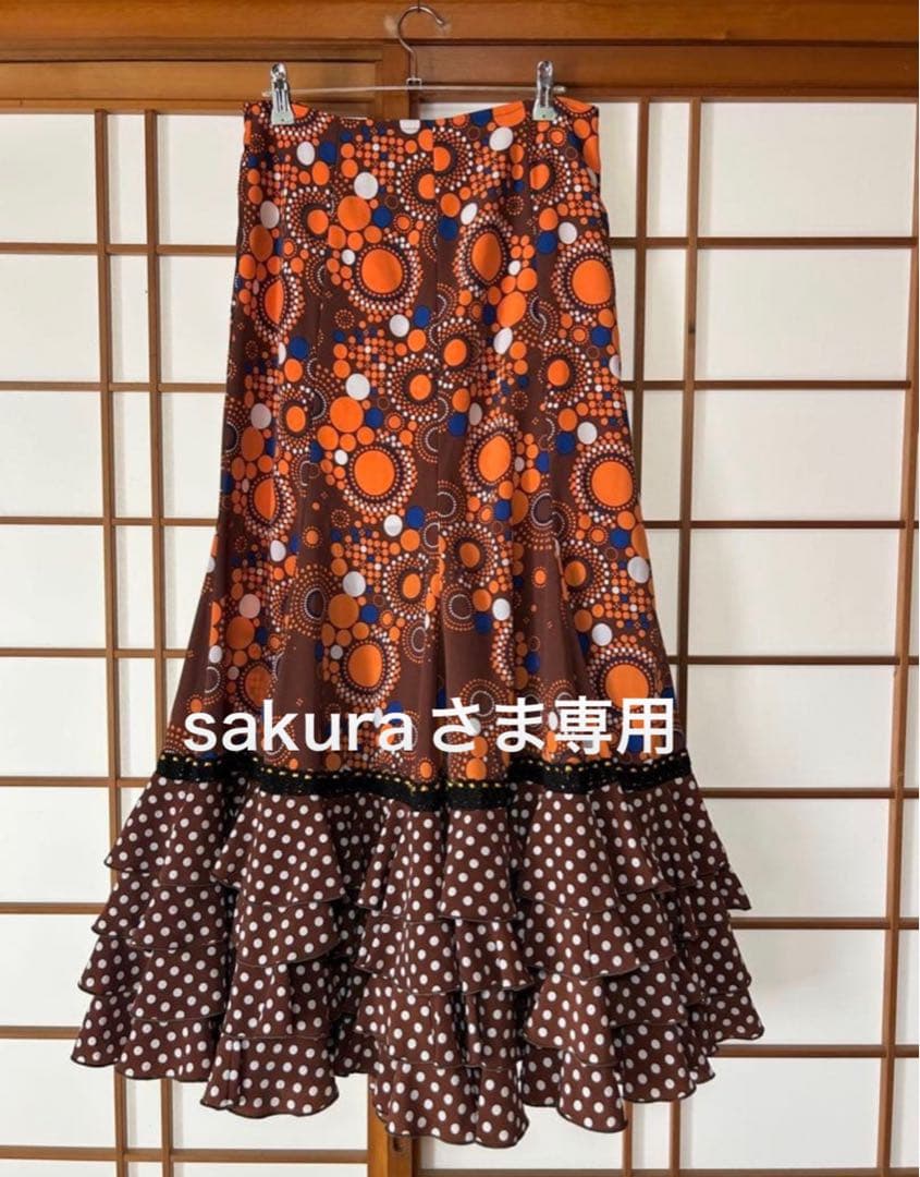 フラメンコ・ソニア ジョーンズ・ブラウン水玉ファル