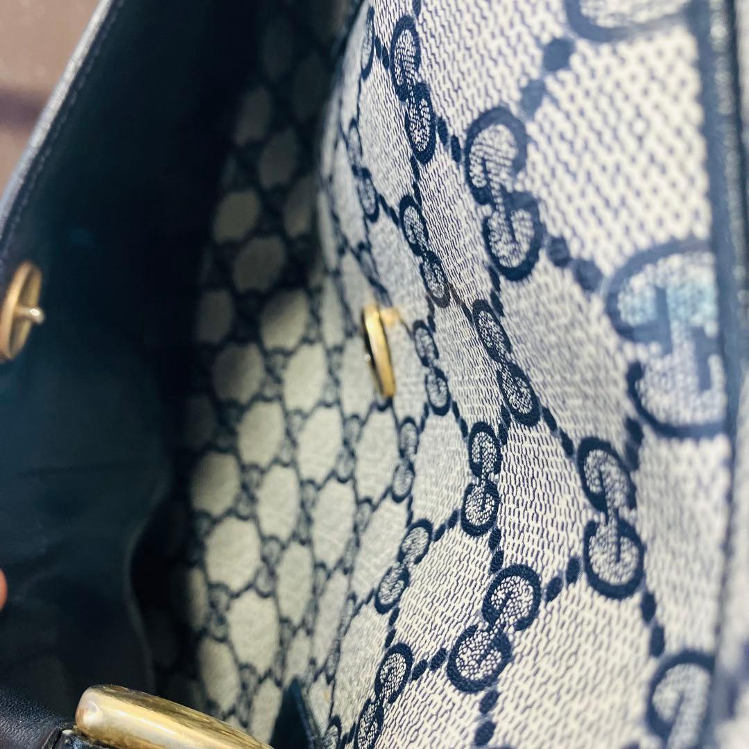 GUCCI オールドグッチGG スプリーム PVCレザーハンドバッグ ボストン