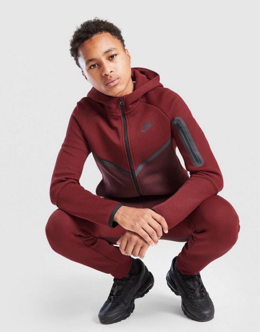 新品 キッズＭ(150) ワイン テックフリース セットアップ 赤タグ NIKE