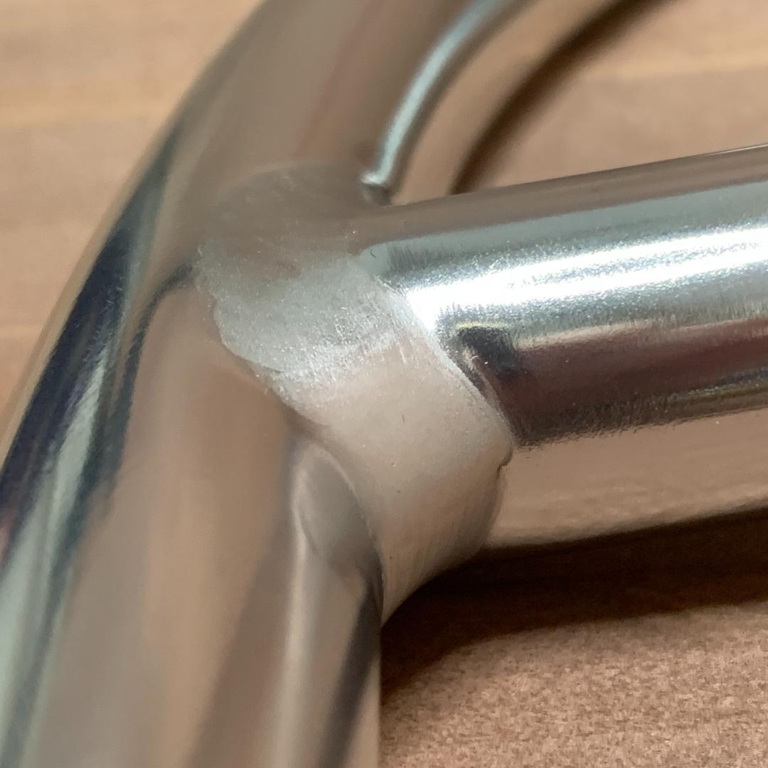 【新品】アルミ製 ステム一体型ハンドル シルバー 軽量&快適！