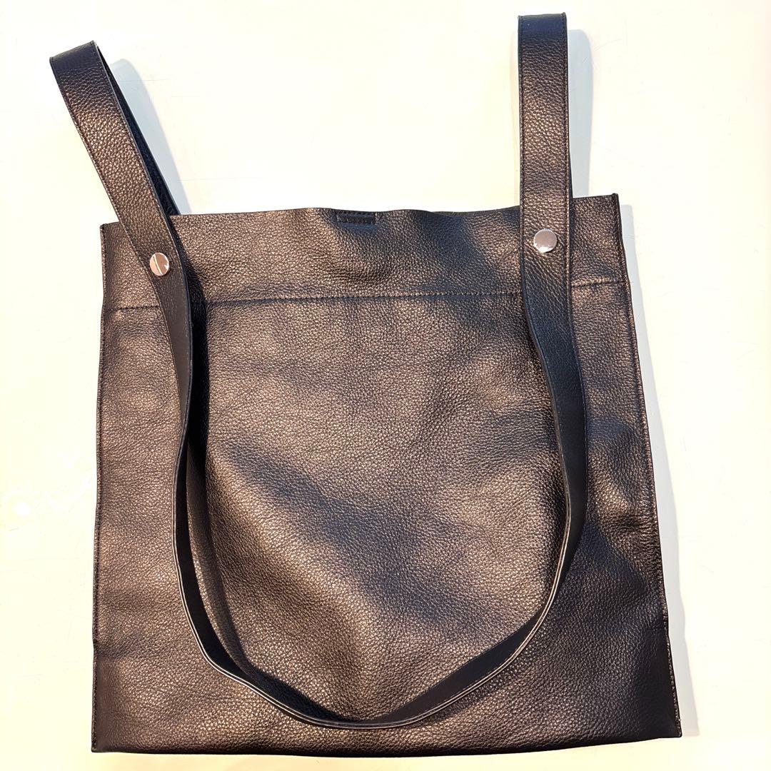 【美品】BEAURE カウレザー 2WAY ハンドル トートバッグ　黒