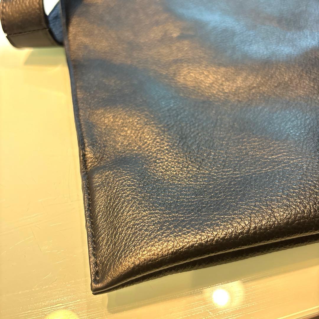 【美品】BEAURE カウレザー 2WAY ハンドル トートバッグ　黒