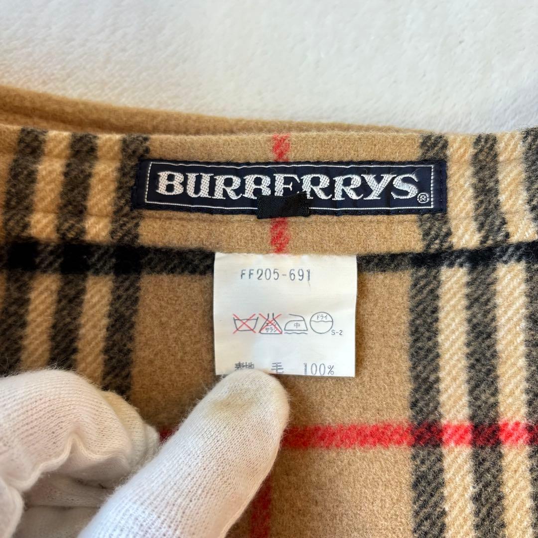美品✨バーバリー　ラップ(巻き)スカート　リバーシブル　ノバチェック　ミモレ丈