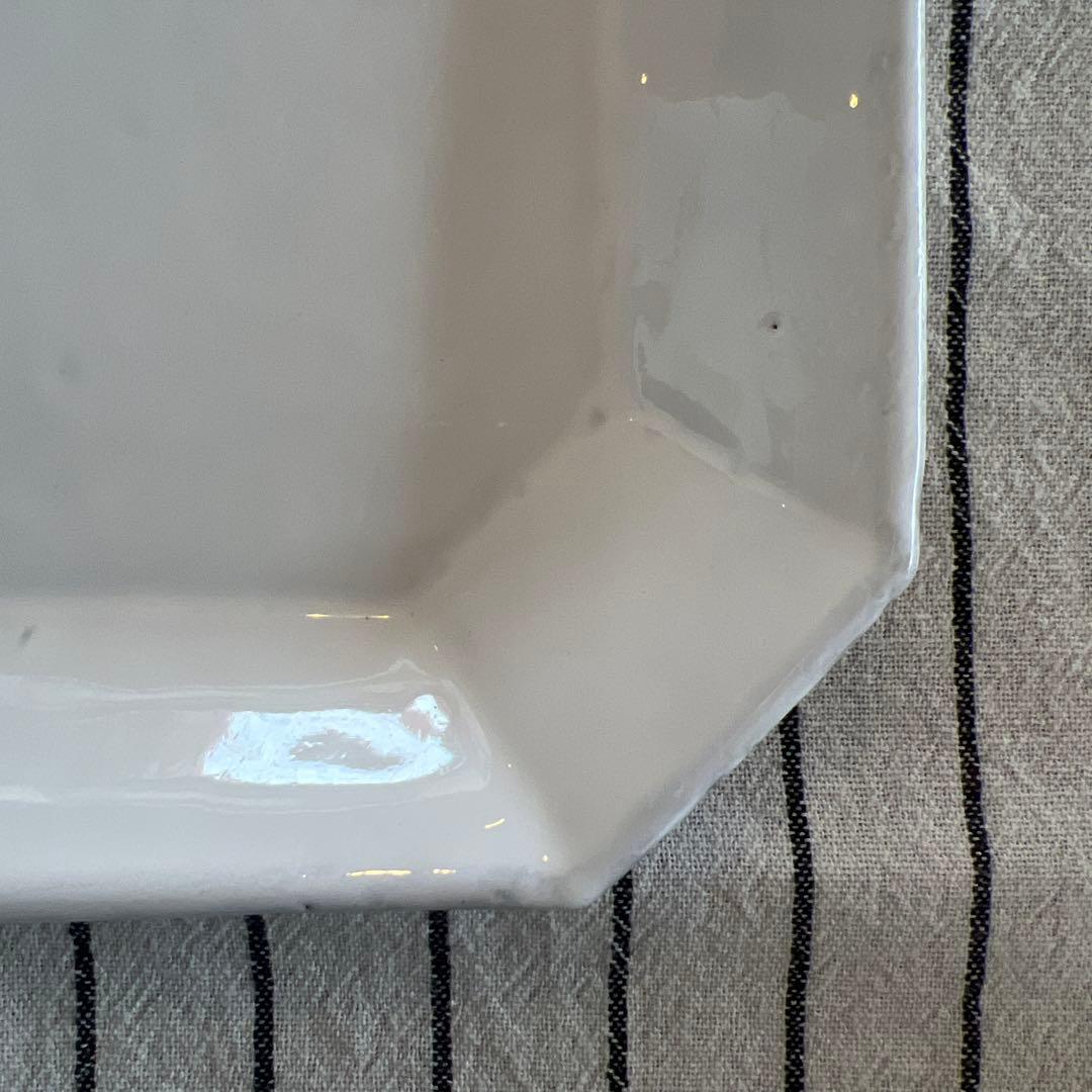 アスティエ　Astier de Villatte 白い八角形陶器皿　プレート