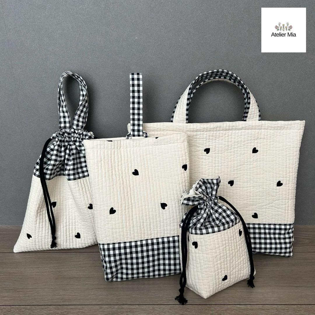 [25111]入園入学セット/レッスンバッグ/上履き袋/お着替え袋/給食袋