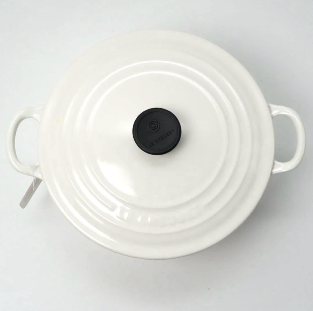 【未使用】LE CREUSET　ココット ロンド ホワイト　22cm