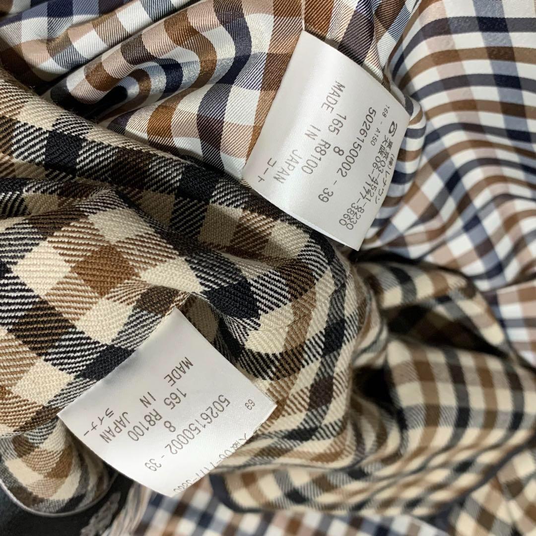 美品　アクアスキュータム　トレンチコート　ライナー　ベルト　チェック