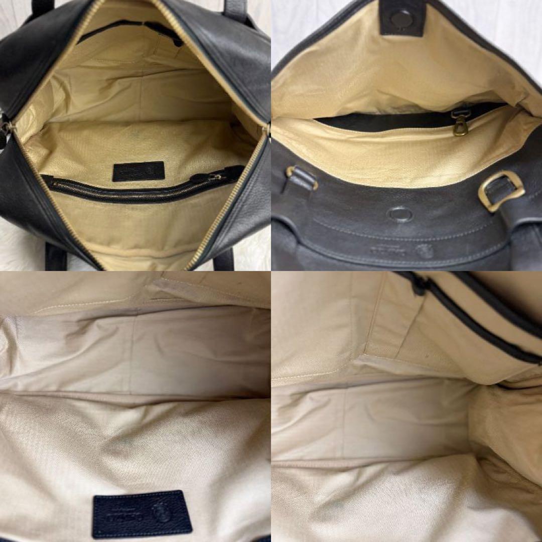 美品♡A4可♡大容量♡GANZO ガンゾ エンボスロゴ レザー トートバッグ